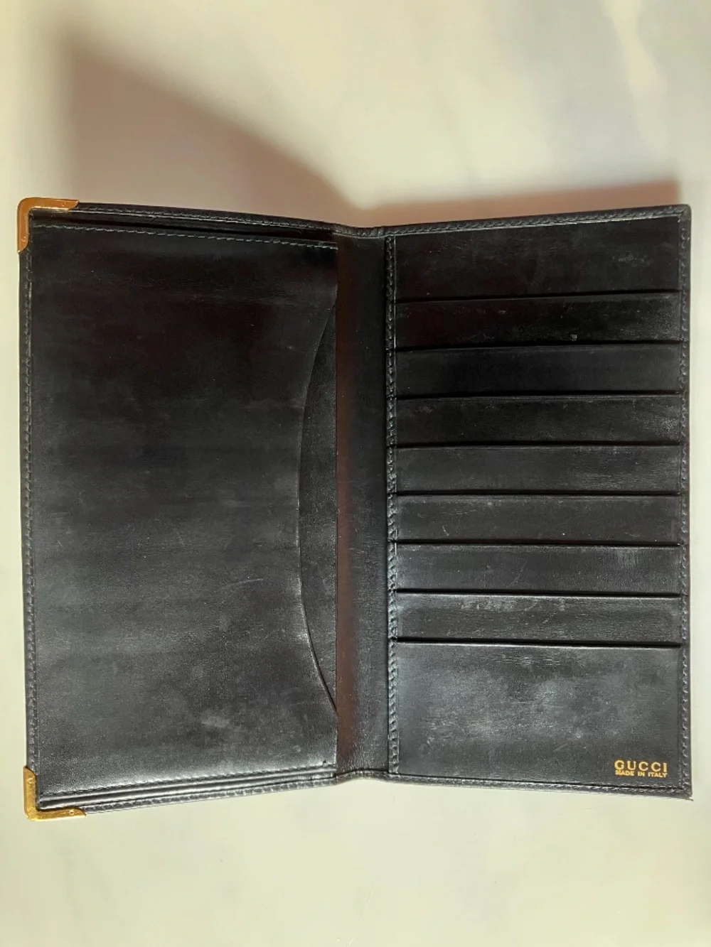 Gucci Black Leather Card Wallet 4 x 7